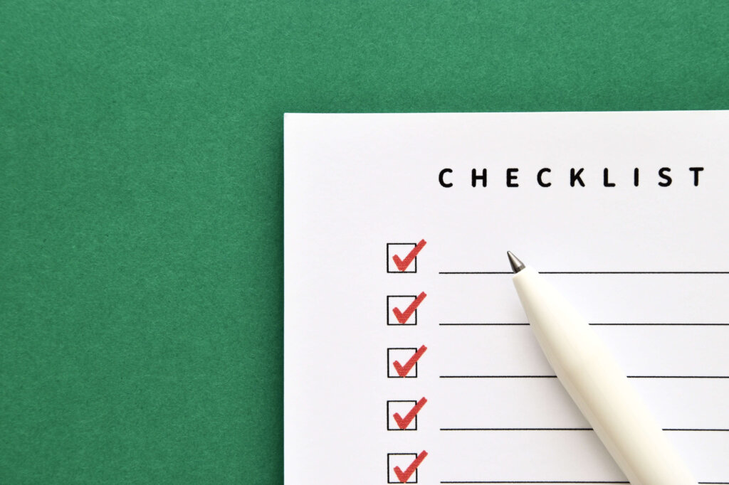 チェックリストを示す画像